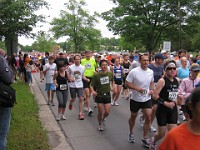 Race Photo  The Dexter to Ann Arbor Half Marathon run on June 6, 2010. A very hot and muggy day for a race. Delayed so they could clear a fallen tree from the storms off the course. : Fitness, Half Marathon, Race, Running